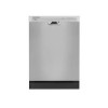 24 Inch Full Console Dishwasher 12 Place Setting 57 dBA 4 Wash Cycles PVC Coated Racks Plastic Tub Boost Cycle Quick Wash Energy Star Star K 23 7/8 inchW 33.5 inchH 25.25 inchD Stainless Steel