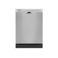 24 Inch Full Console Dishwasher 12 Place Setting 57 dBA 4 Wash Cycles PVC Coated Racks Plastic Tub Boost Cycle Quick Wash Energy Star Star K 23 7/8 inchW 33.5 inchH 25.25 inchD Stainless Steel