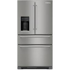 Kitchenaid - KRMF536RPS 26.2 Cu. Ft. Multi-Door French Door Refrigerator with Platinum Interior