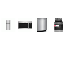 Frigidaire 4 Stainless: SMOOTHTOP ELECTRIC RANGE Convection Air Fry OVEN, 1.9CF OTR MW 400 CFM, 52dBA Dishwasher, 30"W Top Freezer Refrigerator 18 cu. ft Frigidaire 4 Stainless: SMOOTHTOP ELECTRIC RANGE Convection Air Fry OVEN, 1.9CF OTR MW 400 CFM, 52dBA Dishwasher, 30"W Top Freezer Refrigerator 18 cu. ft