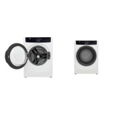 Electrolux 4.5 CF Front Load Washer Stainless Steel Drum And Stackable 8.0 CF Electric Dryer Moisture Sensor - WHITE