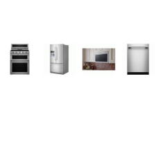 Kitchenaid 4 Stainless : Gas Range Double Oven Even-Heat True Convection, Over-The-Range Microwave Flush Built-In Design , 39 DBA Dishwasher, French Door Refrigerator Exterior Ice and Water Dispenser