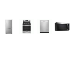 Whirlpool 4 STAINLESS : 5 Burners Gas Range Oven, 1.7CF OTR MW, 51 dB DW, 33" BOTTOM DRAWER REF