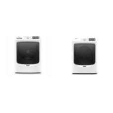 Maytag Steam Energy Star 4.5 cu. ft Front Load Washer Stainless Steel Drum And Stackable 7.3 cu. ft. Electric Dryer -White- Maytag Steam Energy Star 4.5 cu. ft Front Load Washer Stainless Steel Drum And Stackable 7.3 cu. ft. Electric Dryer -White-