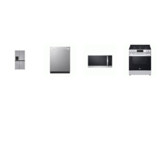 LG 4 STAINLESS STEEL PACKAGE: 30 Inch Slide-In Gas Smart Range 5 Sealed Burners Self Clean Oven, TrueSteam Dishwasher 46 dBA Stainless Interior 3rd Rack ENERGY STAR, 1.8CF OTR MW 300CFM Sensor Cook, 27.16CF Side by Side Refrigerator External Ice/Wate