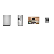 Kitchenaid 4 Stainless Steel Package : 30 Inch Slide-In Electric Range Even-Heat True Convection Oven Baking Drawer, Flush Built-In Design OTR Convection Microwave Oven Infrared Air Fry, 44 dBA Dishwasher FreeFlex Third Rack LED Interior Lighting, 36