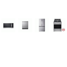 LG 4 STAINLESS : Gas Range Convection Oven Air Fry Air Sous Vide, 1.8CF OTR MW, TrueSteam Dishwasher 44 dB, 33 Inch Counter Depth MAX French Door 