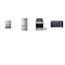 LG 4 STAINLESS : Gas Range Convection Oven Air Fry Air Sous Vide, 1.8CF OTR MW, TrueSteam Dishwasher 44 dB, 33 Inch Counter Depth MAX French Door 