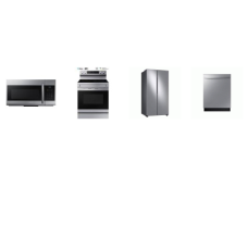 Samsung 4 STAINLESS : COUNTER DEPTH SBS REF, OTR MW, DW, CONVECTION OVEN AIR FRY ELECTRIC RANGE