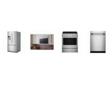 Kitchenaid 4 Stainless : 30 inch Gas Slide-In Grates Range Convection Oven Air Baking, OTRMW Flush Built-In Design, 40+ Total Wash Jets Dishwasher 41 dBA, French Door Refrigerator ext WD