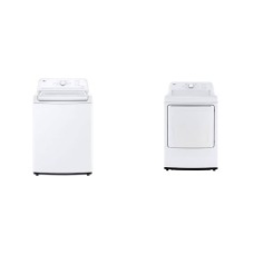 LG 4.1 cu. ft. Top Load Washer TurboDrum And 7.3 cu. ft. Electric Energy Star Dryer Sensor Dry - WHITE -