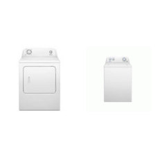 Amana 6.5 cu. ft Front-Load GAS Dryer Wrinkle Prevent Option AND 3.8CF Top-Load Washer -WHITE -