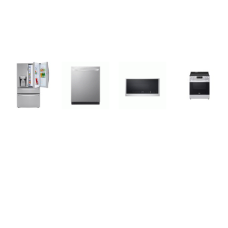 LG 4 STAINLESS STEEL APPLIANCE PKG: Smart Slide-in Electric Range Fan Convection Oven Air Fry, Smart 2.0 CF OTR MW 400CFM, TrueSteam Dishwasher 46 dBA Stainless Interior 3rd Rack ENERGY STAR, 29.5CF 4 Door Smart French Door Refrigerator  Dual Ice Mak