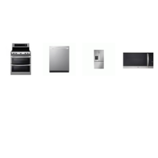 LG 4 STAINLESS APPLIANCE PKG: 5ELE Ceramic Glass Electric Range Double Oven ProBake Convection, TrueSteam Dishwasher 46 dBA Stainless Interior 3rd Rack ENERGY STAR, 1.7CF OTR MW 300CFM, 36 Inch Counter-Depth MAX Smart French Door Refrigerator 26CF Du