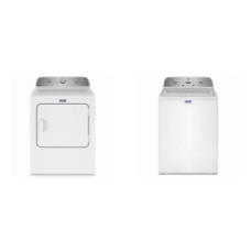 Maytag 4.2CF Top Load Washer Power Agitator And 7.0CF Electric Wrinkle Prevent Dryer - White -