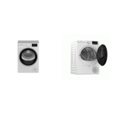 Blomberg ENERGY STAR 24 inch Front Load 2.5CF Washer Internal Water Heater  And 24 inch Stackable Ventless Heat Pump 4.5CF Dryer - White -