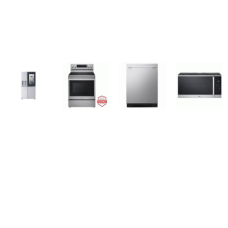 LG 4 STAINLESS : InstaView Range Convection Oven Air Fry, 1.8CF OTR MW, Dishwasher 46 dBA, 27 cu. ft. Side-By-Side InstaView Refrigerator EXT WD