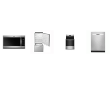 Whirlpool 4 STAINLESS : Smoothtop Electric Range Convection Self-Cleaning Oven Air Fry, 3rd Rack 51 dBA Dishwasher, 1.7CF OTR MW 300 CFM, 30 Inch 18.5 Cu. Ft. Bottom-Freezer Drawer Refrigerator W/Ice M