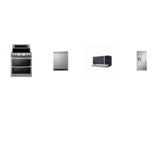 LG 4 STAINLESS APPLIANCE PKG: 5ELE Ceramic Glass Electric Range Double Oven ProBake Convection, TrueSteam Dishwasher 44 dB 3rd Rack Stainless Interior ENERGY STAR, 2.1CF OTR MW ExtendaVent 400CFM, 26 Cu. Ft. 36 Inch Counter-Depth MAX French Door Smar LG 4 STAINLESS APPLIANCE PKG: 5ELE Ceramic Glass Electric Range Double Oven ProBake Convection, TrueSteam Dishwasher 44 dB 3rd Rack Stainless Interior ENERGY STAR, 2.1CF OTR MW ExtendaVent 400CFM, 26 Cu. Ft. 36 Inch Counter-Depth MAX French Door Smar