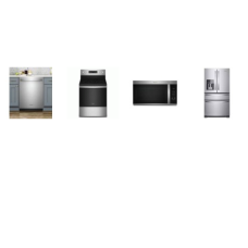 Whirlpool 4 Fingerprint Resistant STAINLESS : Smoothtop Electric Range Convection Oven Air Fry, 1.9 OTR Microwave, Dishwasher Third Rack 47 dBA, French 4-Door Refrigerator EXT WD