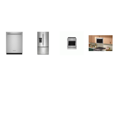 Kitchenaid 4 Stainless Steel Package : Induction Slide-In Even-Heat True Convection Range Oven Air Fry Steam Bake, Multifunction OTR MW Infrared Sensor Convection, 39 dBA Dishwasher Third Level Utensil Rack, 36 inch Counter-Depth French Door EXT WD