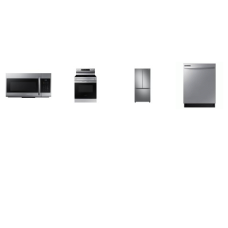 Samsung 4 STAINLESS : Smoothtop Range Oven. OTR MW, 53 dBA DW, 33" FRENCH DR REF