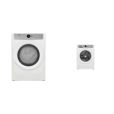 Electrolux ENERGY STAR 4.4 CF Front Load Washer Stainless Steel Drum And Stackable 8.0 CF Electric Dryer Moisture Sensor - White -