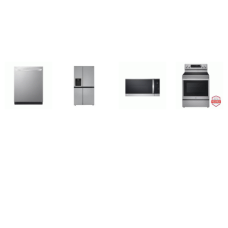 LG 4 STAINLESS : Electric Range Convection Oven Air Fry, 1.8CF CF OTR MW, Dishwasher 46 dB 3rd Rack, 36 Inch Counter-Depth Side-by-Side Refrigerator 23 Cu. Ft. Dual Ice Maker