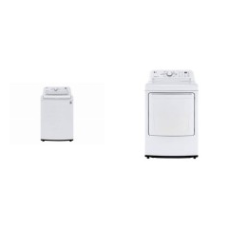 LG 4.3 cu. ft. Top Load Washer 4-Way Agitator TurboDrum And 7.3 cu. ft. Electric Dryer Sensor Dry - White -