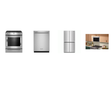 Kitchenaid 4 Stainless : Gas Slide-In Range True Convection Oven, Multifunction Over-the-Range Oven with Infrared Sensor, 39 DBA Dishwasher, 36 Inch Counter-Depth 