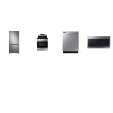 Samsung 4 STAINLESS : 5BRS GAS RANGE Convection Oven Air Fry, 2.1CF OTR MW, Dishwasher 53DBA, 33 Inch Counter Depth French Door W/ICE MAKER ENERGY STAR