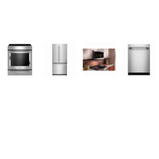 Kitchenaid 4 Stainless : Slide-In Electric Range Convection Oven, 1.9 CF OTR MW 400 CFM, 41 DBA Dishwasher, 33 inchW French Door Refrigerator Interior Water Dispenser Automatic Ice M
