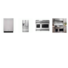 Thor Kitchen 4 Stainless Steel Appliance PKG : 48 Inch Professional Gas Range 6 Sealed Burners Double Oven Convection, 48 Inch Wall Mounted Range Hood 1200 CFM, Fully Integrated Dishwasher 46 dB Adjustable Upper Rack 3rd Rack, 36 Inch Counter Depth F