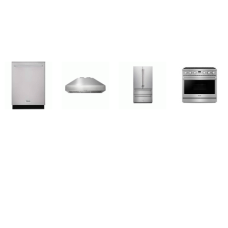 Thor Kitchen 4 Stainless : 36 Inch Professional 6Brs Gas Range Convection Fan Oven, 36 Inch Wall Mount Range Hood 800 CFM, Dishwasher 46 dB, 36 Inch Counter-Depth French 4-Door Refrigerator Ice Maker