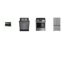 beko 4 Stainless Steel Appliance Package : Slide-In Gas Range Convection Oven Warming Drawer, 24 Inch Built-in Microwave Drawer, 45 dBA 3rd rack Stainless Interior Dishwasher ENERGY STAR, 36 Inch Counter-Depth French Door Refrigerator Internal Water 