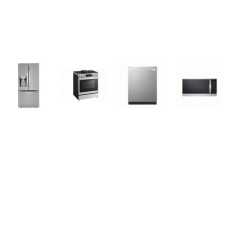 LG 4 STAINLESS STEEL PACKAGE: Smart Instaview Slide-in Gas Range 5 Sealed Convection Oven Air Fry, 1.8CF OTR MW 300CFM Sensor Cook, TrueSteam Dishwasher 46 dBA Stainless Interior 3rd Rack ENERGY STAR, 33 inchW French Door Refrigerator External Ice/Wa