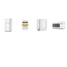 Whirlpool 4 WHITE APPLIANCE PACKAGE : Smoothtop Electric Range Oven No Preheat Mode, 1.7CF OTR MW, 57dBA Dishwasher, 30" 19CF Top-Freezer Refrigerator Whirlpool 4 WHITE APPLIANCE PACKAGE : Smoothtop Electric Range Oven No Preheat Mode, 1.7CF OTR MW, 57dBA Dishwasher, 30" 19CF Top-Freezer Refrigerator