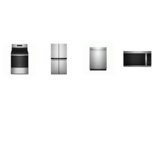 Whirlpool 4 Fingerprint Resistant Stainless : Counter-Depth 4-Door French Door Refrigerator Ice Maker,  Electric Range Convection Oven Air Fry, 1.9 OTR MW Sensor Cooking, 51 dBA Dishwasher 3rd Rack