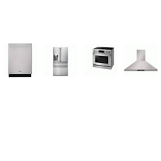 Thor Kitchen 4 Stainless Steel Appliance PKG : 36 Inch Tilt Panel Professional Electric Range True Convection Fan Oven Air Fry, 36 Inch Wall Mount Chimney Range Hood LED 600 CFM, Fully Integrated Dishwasher 46 dB Adjustable Upper Rack 3rd Rack, 36 In