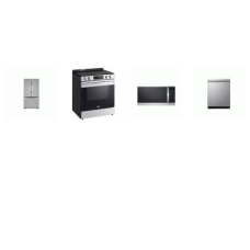 LG 4 STAINLESS STEEL PACKAGE: Slide-In Electric Range Self Clean Oven, 1.8CF OTR MW 300CFM Sensor Cook, Dishwasher 44 dB Adjustable 3rd Rack, 29CF 3-Door French Door Refrigerator Factory Installed Ice Maker External Water Dispenser ENERGY STAR