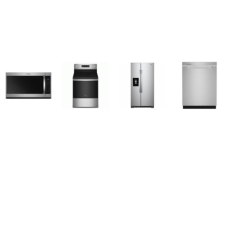 Whirlpool 4 Fingerprint Resistant Stainless Steel Package : Smoothtop 5 Elements Electric Range Convection Self-Cleaning Oven Air Fry, 2.1cf OTR MW 400 CFM Steam Cooking, Fully Integrated Dishwasher 3rd Rack ENERGY STAR 47 dBA, 36 Inch Side-by-Side R