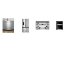 Whirlpool 4 Stainless Steel APPLIANCE PACKAGE : 36 Inch Gas Cooktop SpeedHeat Burner, 30 Inch Smart Combination Wall True Convection Oven Microwave, Fully Integrated Dishwasher Third Rack 47 dBA, 27 cu. ft. French Door Refrigerator In-Door-Ice Exteri