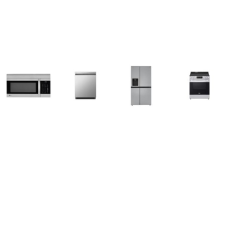 LG 4 STAINLESS STEEL APPLIANCE PKG: Smart Slide-in Electric Range Fan Convection Oven Air Fry, 1.7CF OTR MW 300CFM, Dishwasher 50 dBA Stainless Interior ENERGY STAR, 36 Inch Counter-Depth Side-by-Side Refrigerator 23 Cu. Ft. Dual Ice Maker