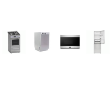 APT SIZE 4 STAINLESS  : AVANTI 18 inch DISHWASHER STAINLESS INTERIOR, 20 inch Gas Range Oven LED, AND SHARP 24" OTR MW, 24 Inch 11.5CF Counter Depth Bottom Mount Refrigerator