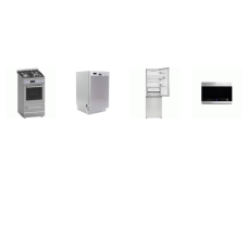 APT SIZE 4 STAINLESS  : AVANTI 18 inch DISHWASHER STAINLESS INTERIOR, 20 inch Gas Range Oven LED, Danby 24" OTR MW, AND SHARP 24 Inch 11.5CF Counter Depth Bottom Mount Refrigerator