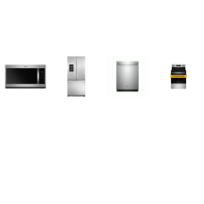 Whirlpool 4 STAINLESS STEEL APPLIANCE PACKAGE : Smoothtop Electric Range Oven No Preheat Mode, 1.7CF OTR MW 300 CFM, Fully Integrated Dishwasher 51 dBA 3rd Rack ENERGY STAR, 30 inchW 19.7 cu. ft. French Door Refrigerator Exterior Water Dispenser Fact