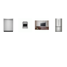 Kitchenaid 4 Stainless : Induction Slide-In True Convection Range Oven, 47 DBA Dishwasher, OTR MW Flush Built-In Design, FRENCH DR COUNTER DEPTH Refrigerator INT WATER DIS