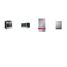 LG 4 STAINLESS APPLIANCE PKG: Smart Instaview Slide-in Gas Range 5 Sealed Convection Oven Air Fry, 2.1CF OTR MW ExtendaVent 400CFM, TrueSteam Dishwasher 44 dB Adjustable 3rd Rack, 26.5CF Counter-Depth French Door Refrigerator Internal Water Dispenser