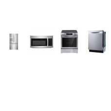 Frigidaire 4 Stainless : SLIDE IN ELECTRIC RANGE CONVECTION OVEN, MW, 49 dBA DW FRENCH DOOR REF WD