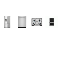 Maytag 4 FINGERPRINT RESISTANT STAINLESS STEEL APPLIANCE PACKAGE : 30 Inch Double Electric Wall Oven True Convection, 30-Inch Gas Cooktop, Dishwasher 47 dB Stainless Interior 3rd Rack, 24.70 cu. ft. French Door Refrigerator Exterior Water Ice Dispens